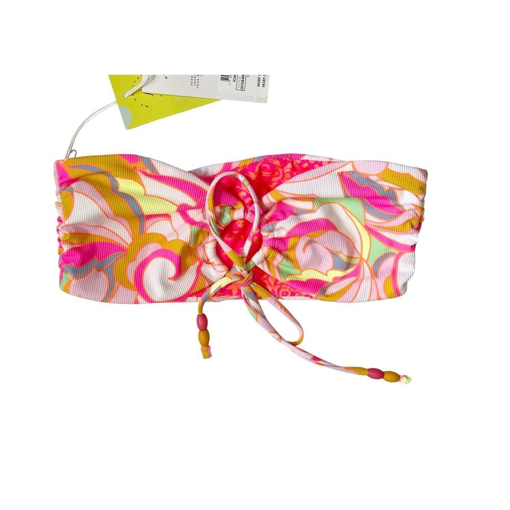 Maaji NWT Bellini Key Strapless Bandeau Bikini Top Women's Medium Reversible - Picture 2 of 8
